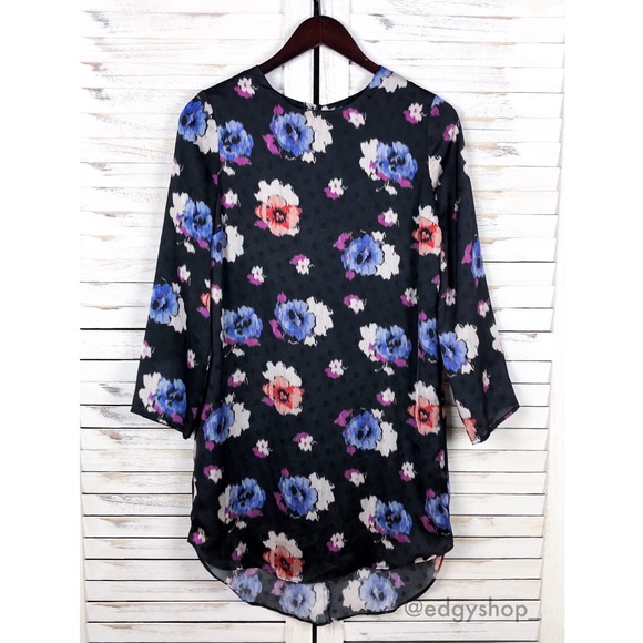 Topshop | Spot Floral Tunic Dress - Picture 2 of 5
